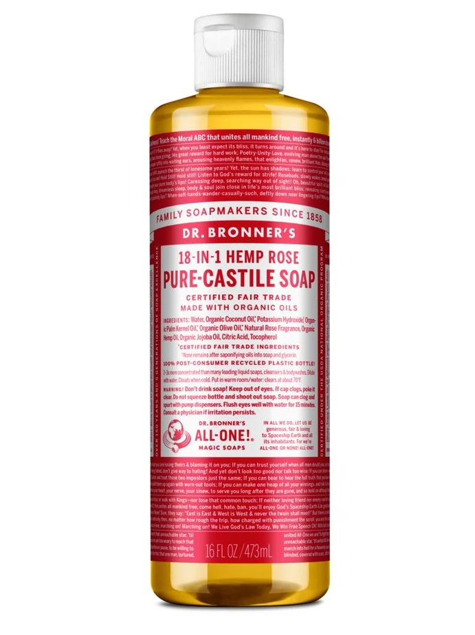 Dr Bronner's 18-in-1 Pure Castile MAGIC SOAP Rose - Image 3