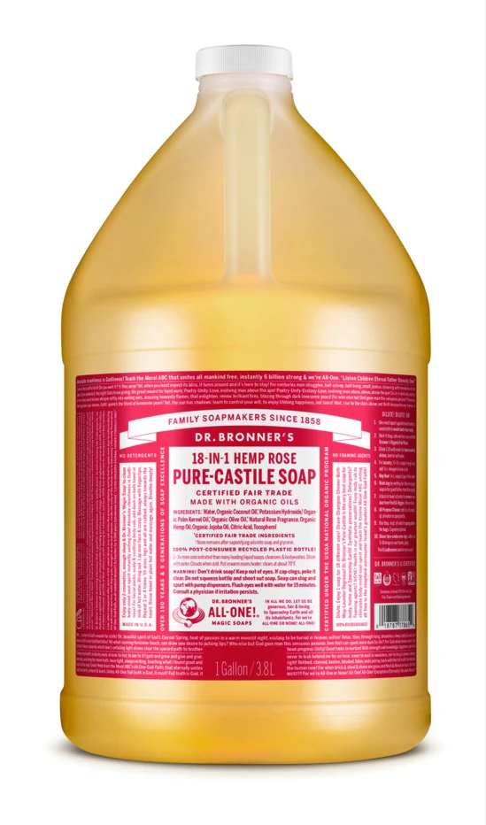 Dr Bronner's 18-in-1 Pure Castile MAGIC SOAP Rose - Image 5