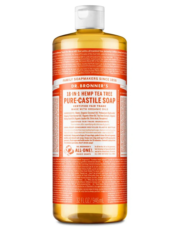 Dr Bronner's 18-in-1 Pure Castile MAGIC SOAP Tea Tree - Image 4