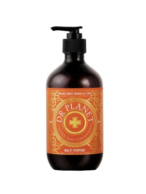 Dr Planet Organic Castile Soap Sweet Orange & Litsea