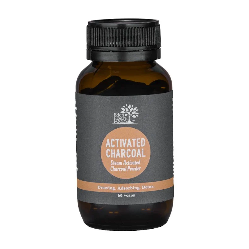 Eden Healthfoods Activated Charcoal powder 60 Vege capsules