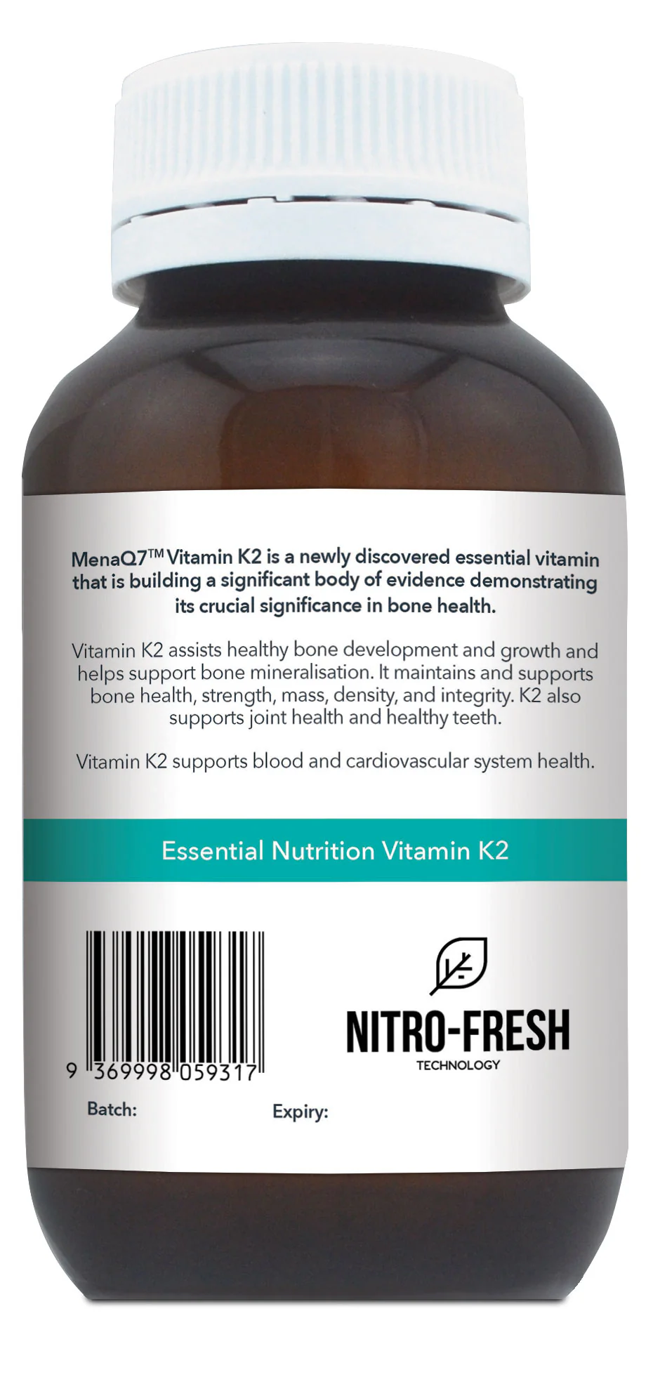 Essential Nutrition K2 menaQ7 60 Capsules - Image 3