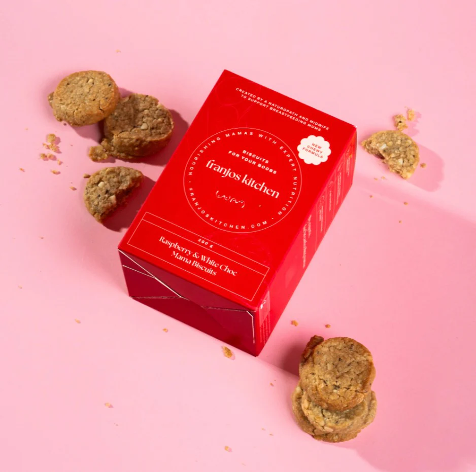 Franjo's Kitchen Mama Biscuits Raspberry and White Choc 200g - Image 3