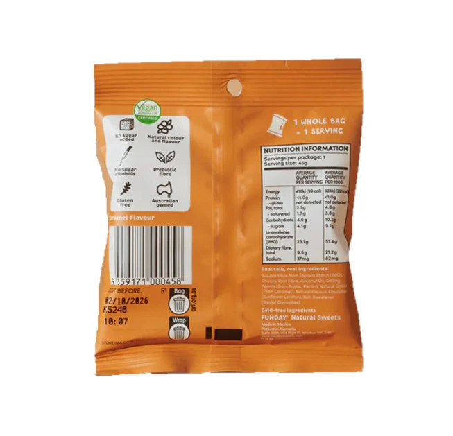 Funday Caramel Chews 45g - Box of 12 - Image 3