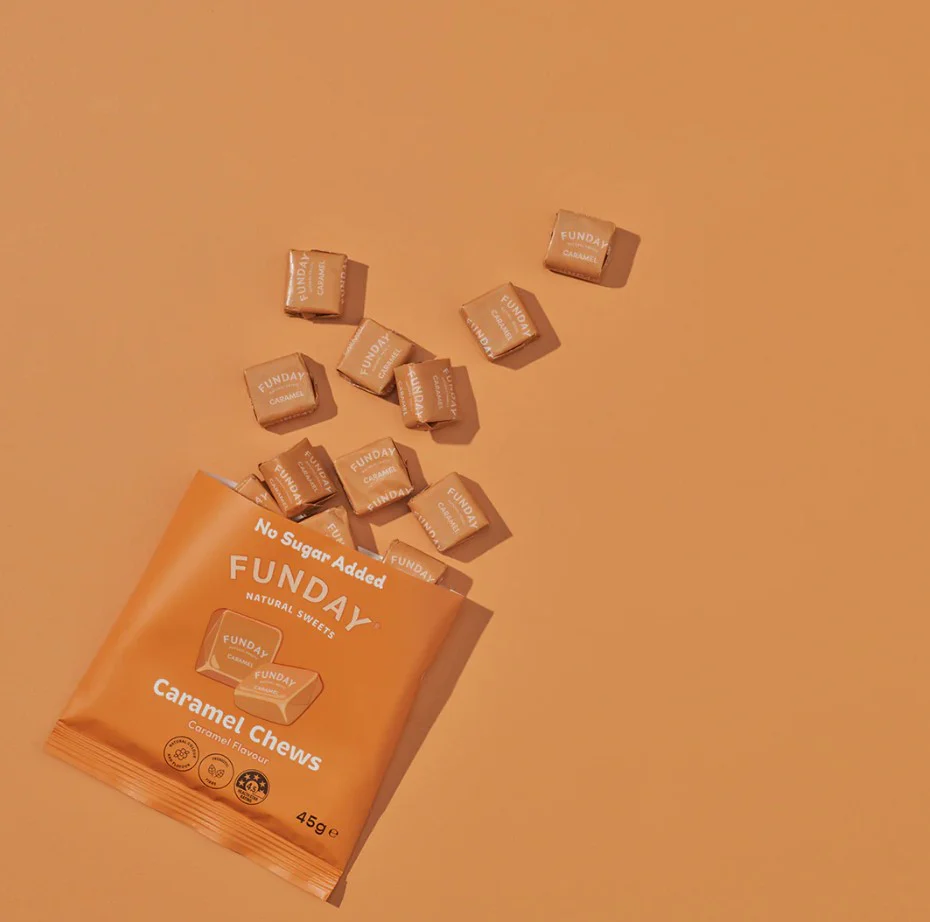 Funday Caramel Chews 45g - Box of 12 - Image 5
