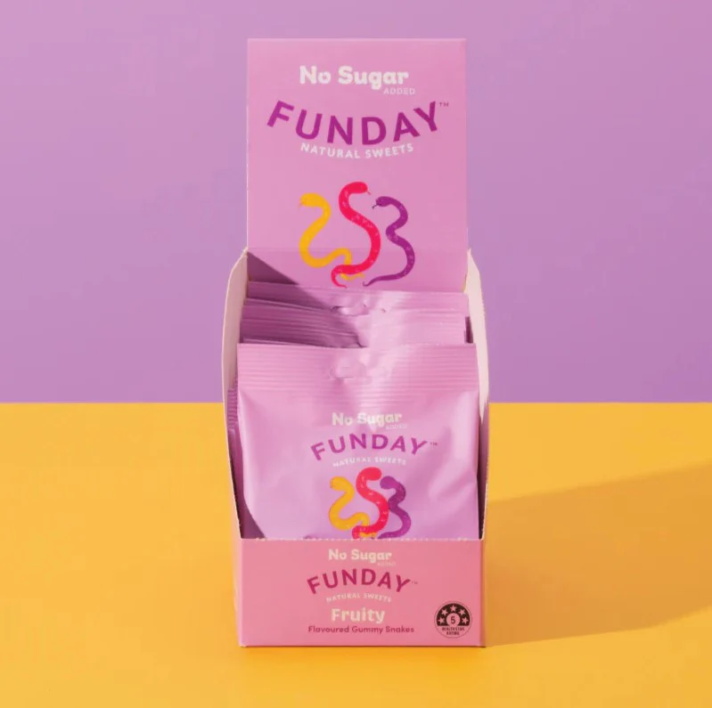 Funday Fruity Gummy Snakes 50g - Box of 12 - Image 2