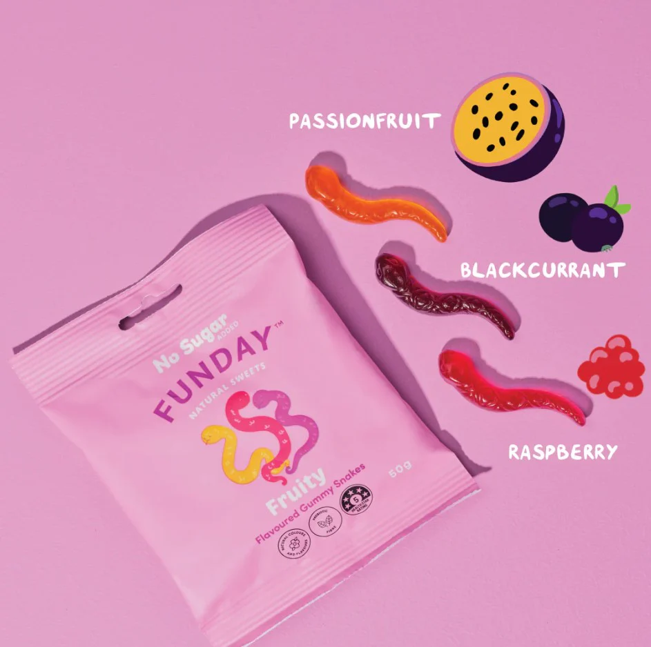 Funday Fruity Gummy Snakes 50g - Box of 12 - Image 4
