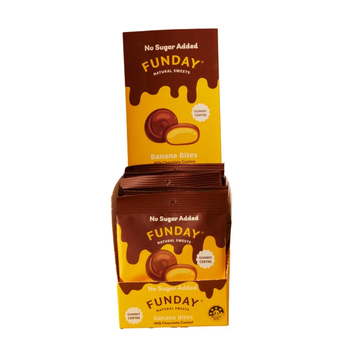 Funday Milk Chocolate Banana Bites 50g - Box of 12