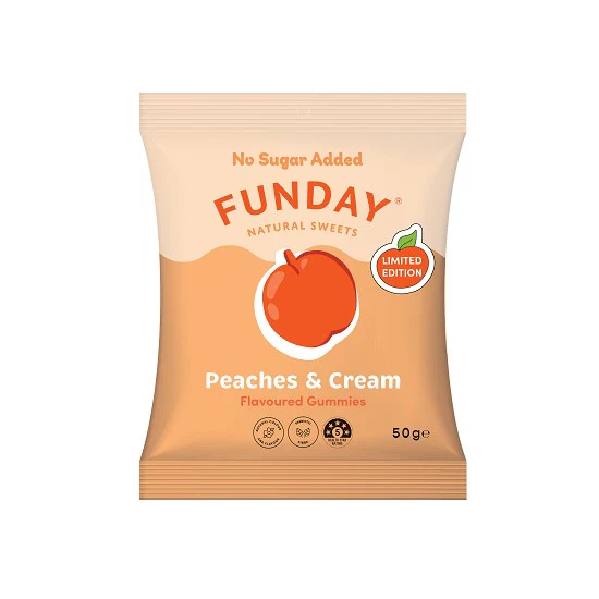 Funday Peaches and Cream 50g - Box of 12