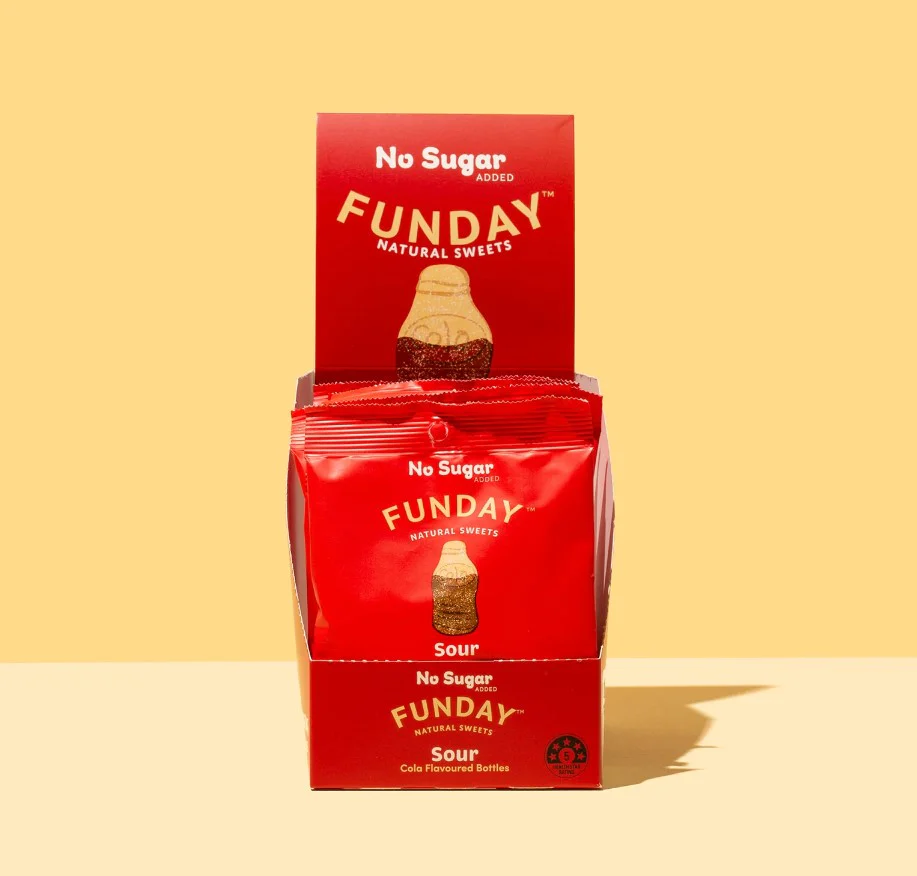 Funday Sour Cola Bottles 50g - Box of 12 - Image 2