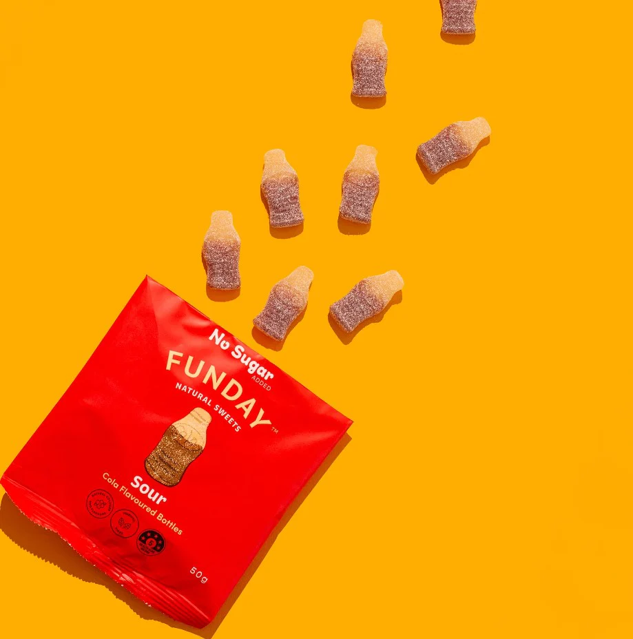 Funday Sour Cola Bottles 50g - Box of 12 - Image 4