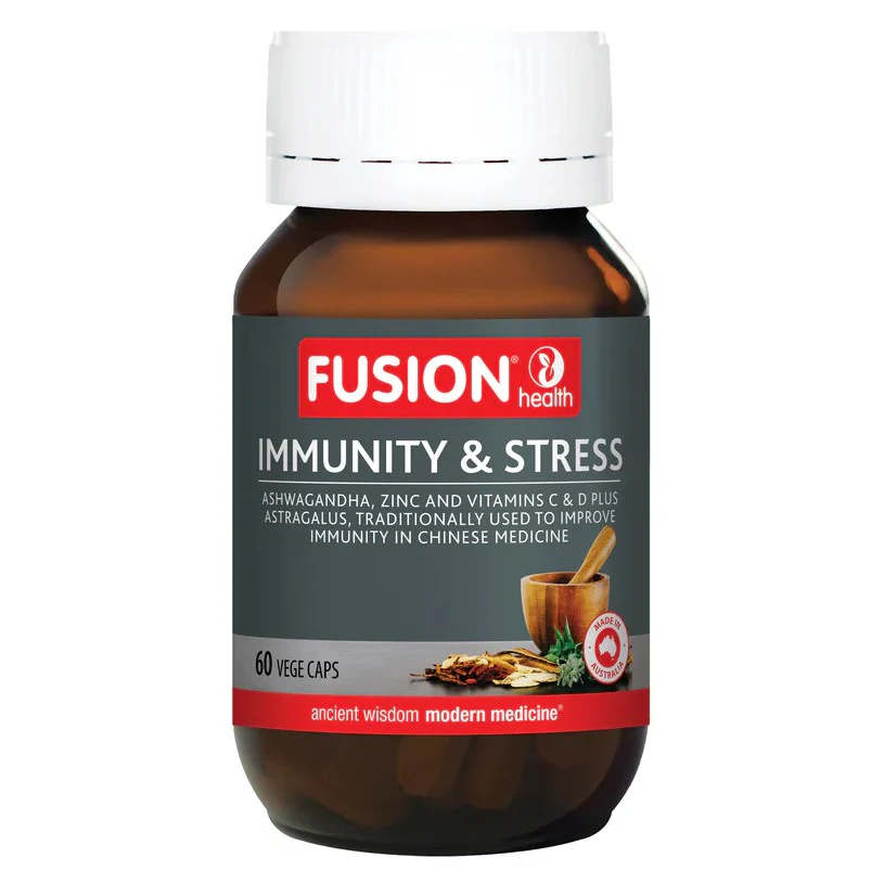 Fusion Health Immunity & Stress 60 Vege Capsules