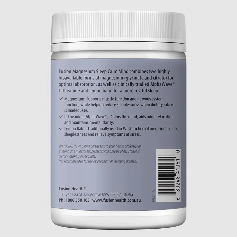 Fusion Health Magnesium Sleep Calm Mind 150g - Image 2