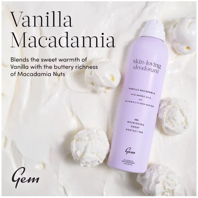 Gem Care Skin Loving Deodorant Vanilla & Macadamia 207ml - Image 3