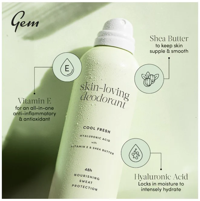 Gem Care Skin Loving Deodorant Cool Fresh 207ml - Image 2