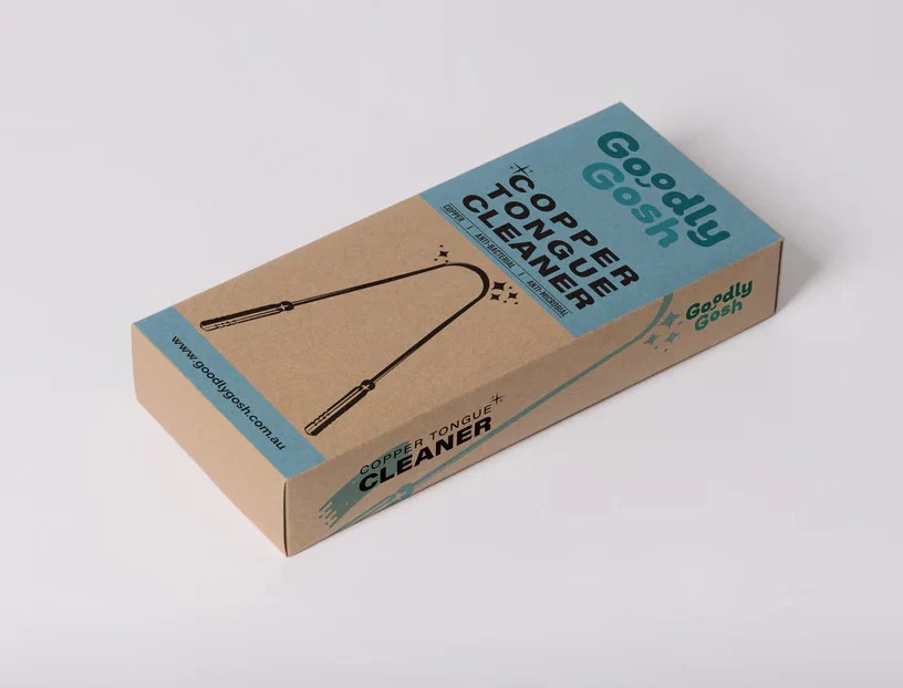 Goodly Gosh Copper Tongue Cleaner Traditional Double Handle