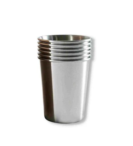 Goodly Gosh Reusable Stainless Steel Drinking Cups 6 Pack - Image 3