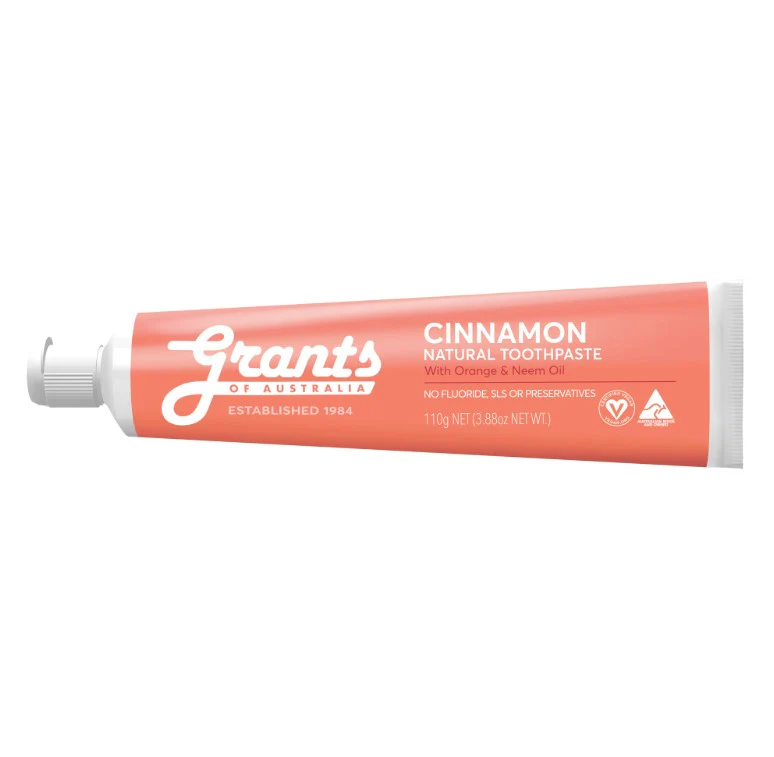 Grants Cinnamon Natural Toothpaste Fluoride Free 110g - 12 Pack - Image 3