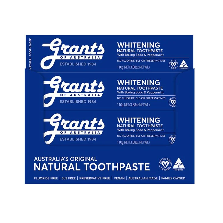 Grants Whitening with Peppermint Natural Toothpaste 110g - 12 Pack - Image 2