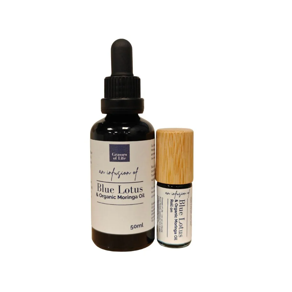 Grasses of Life Blue Lotus & Organic Moringa Roll On 5ml - Image 2