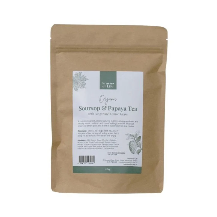 Grasses of Life SourSop and Papaya Leaf Tea 60g