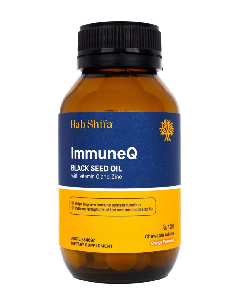 Hab Shifa ImmuneQ with Vitamin C & Zinc 120 Capsules