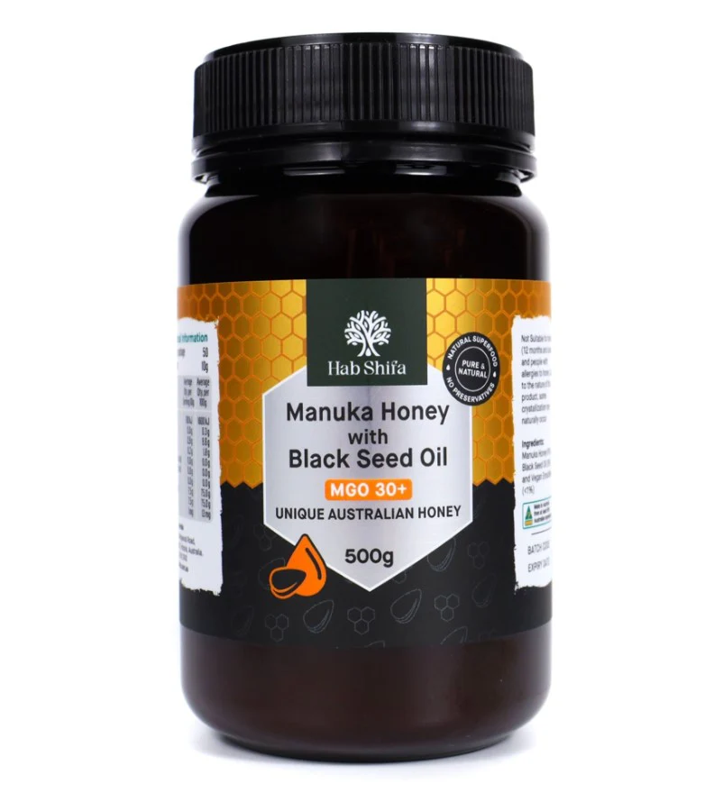 Hab Shifa Manuka Honey (MGO 30+) with Black Seed Oil 500g