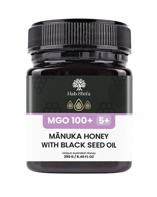 Hab Shifa Manuka Honey (MGO100+) with Black Seed Oil 250g