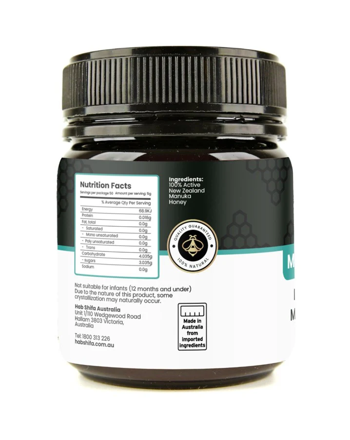 Hab Shifa Manuka Honey New Zealand (UMF 10+)MGO260+ 250g - Image 3