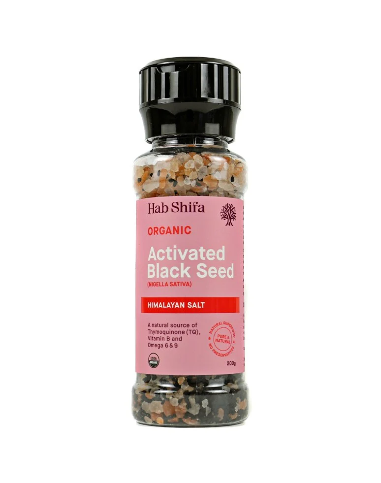 Hab Shifa Organic Himalayan Rock Salt & Black Seed Grinder 200g