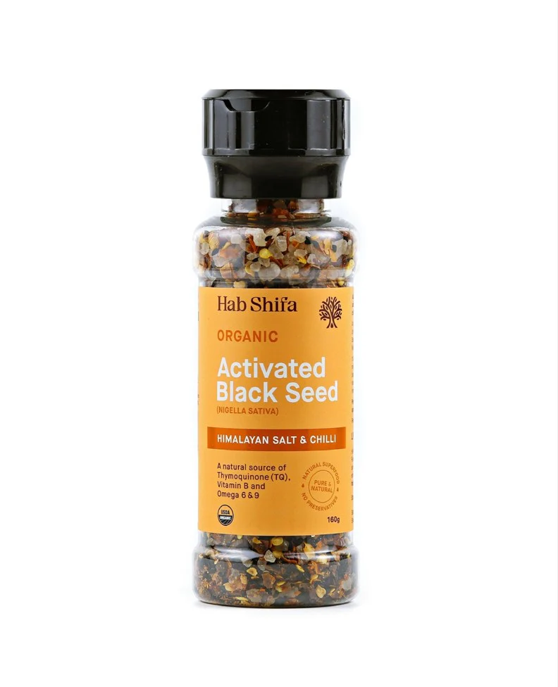 Hab Shifa Organic Himalayan Rock Salt Chilli & Black Seed Grinder 160g