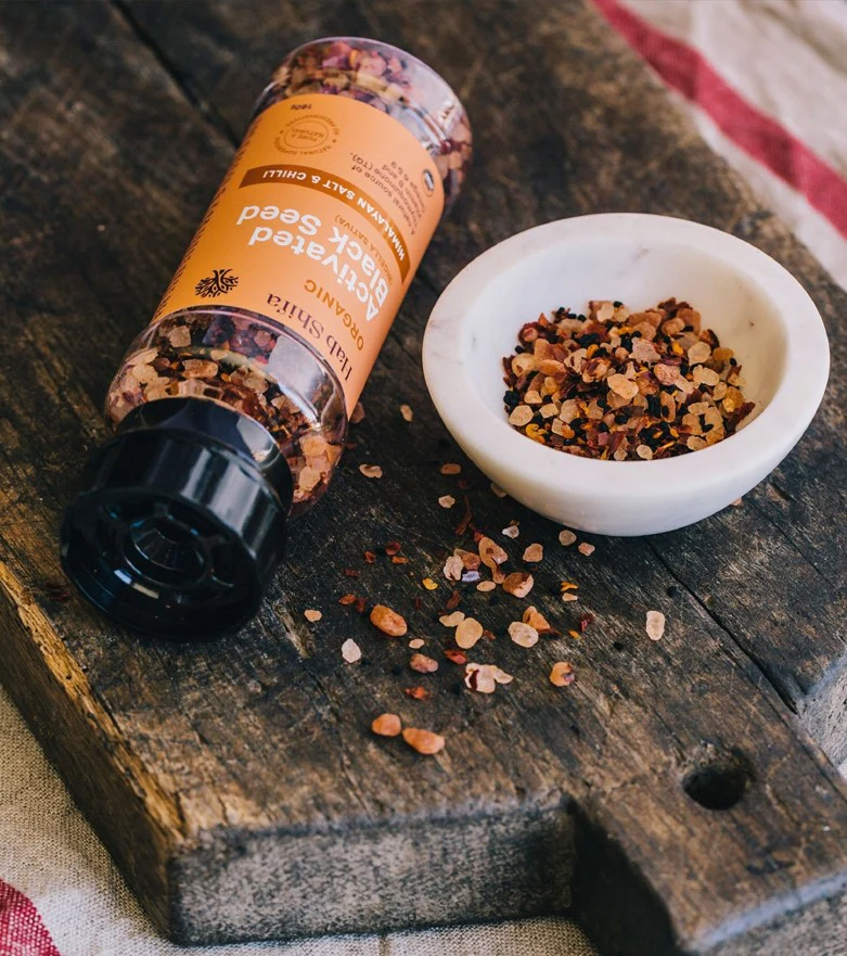 Hab Shifa Organic Himalayan Rock Salt Chilli & Black Seed Grinder 160g - Image 5