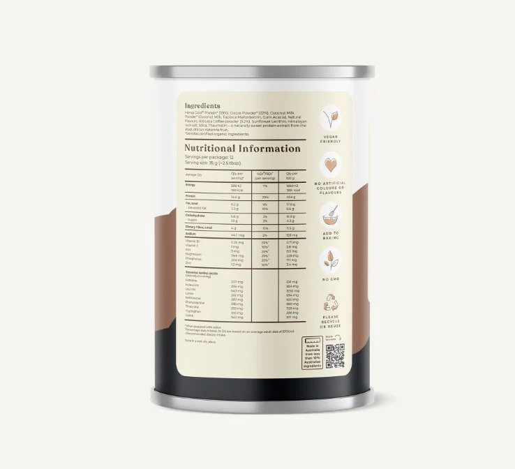 Hemp Foods Australia Hemp Protein Shake Chocolate Espresso - Image 2