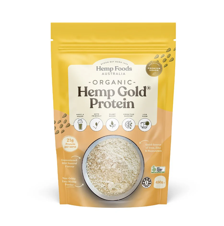 Hemp Foods Australia Organic Hemp Protein Powder Gold
