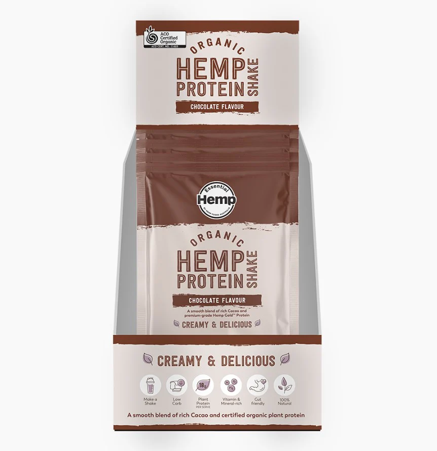 Hemp Foods Australia Organic Hemp Protein Shake 35g Single Serve Tray of 7
