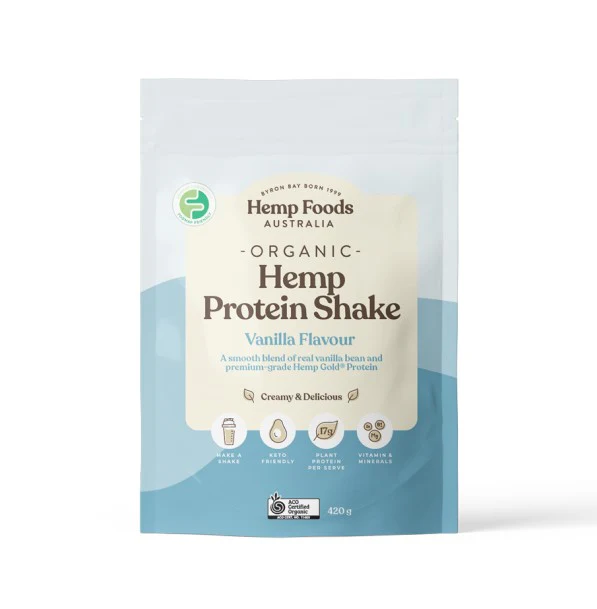 Hemp Foods Australia Organic Hemp Protein Vanilla 420g