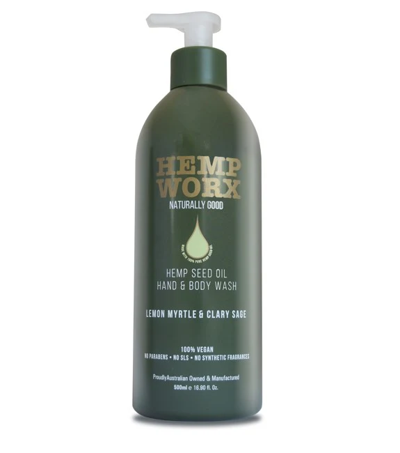 Hemp Worx Lemon Myrtle & Clary Sage Body Wash 500ml
