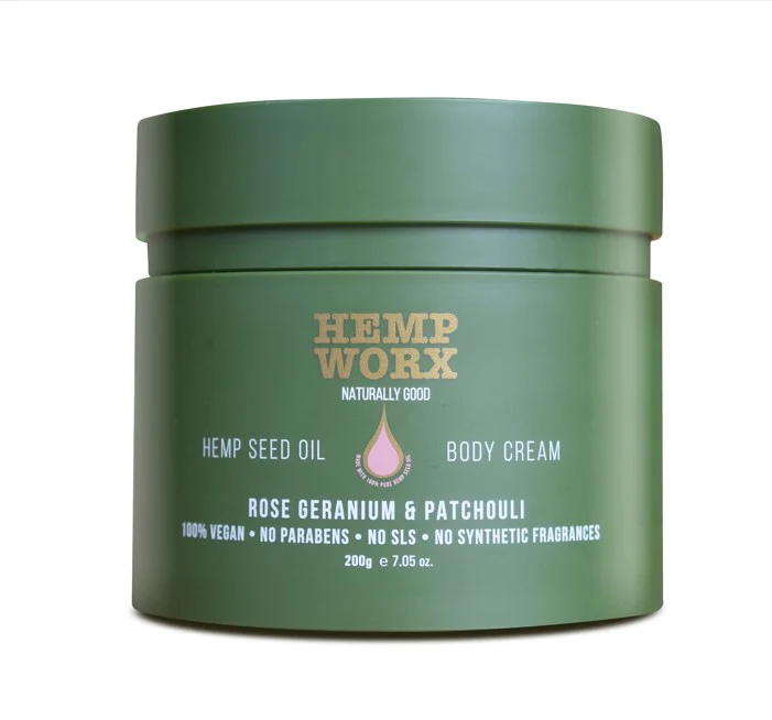 Hemp Worx Rose Geranium & Patchouli Body Cream 200gm