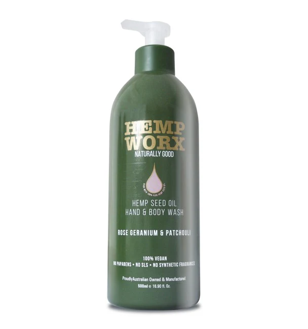 Hemp Worx Rose Geranium & Patchouli Body Wash 500ml