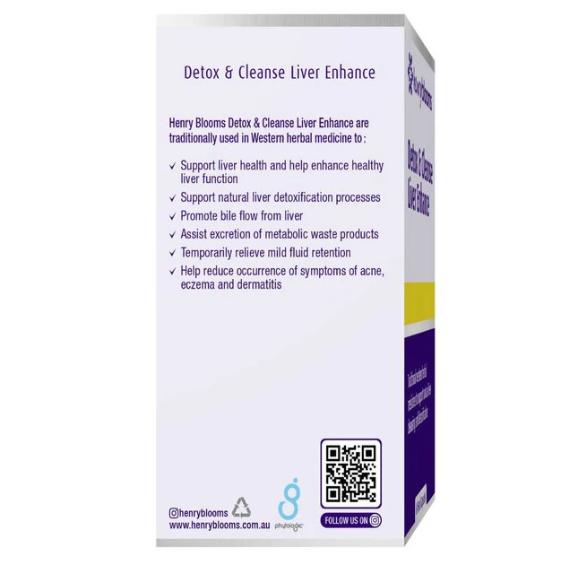 Henry Blooms Detox & Cleanse Liver Enhance 60 capsules - Image 3