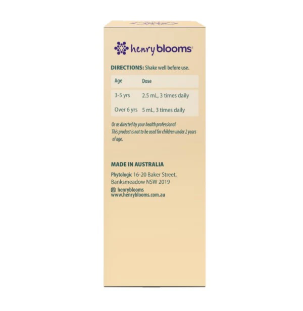 Henry Blooms Kids Liquid Cough Calm Ivy w/ Olive leaf 100ml - Image 4