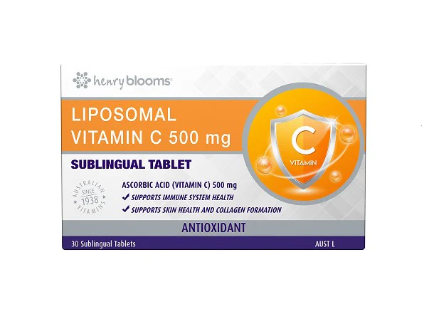 Henry Blooms Liposomal Vitamin C 500mg Sublingual 30 Tablets