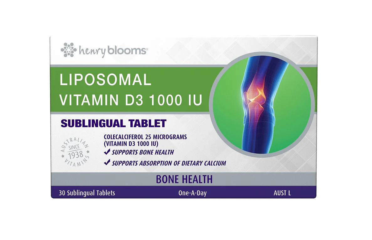 Henry Blooms Liposomal Vitamin D3 1000iu Sublingual 30 Tablets