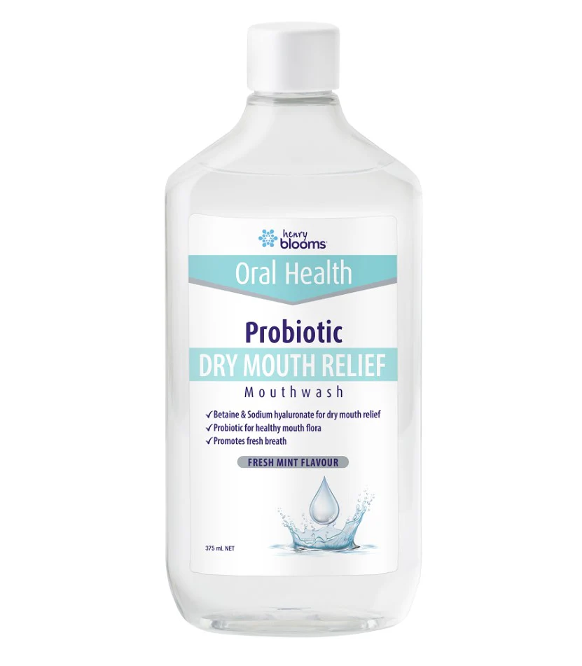 Henry Blooms Probiotics Mouthwash Dry Mouth Relief 375ml