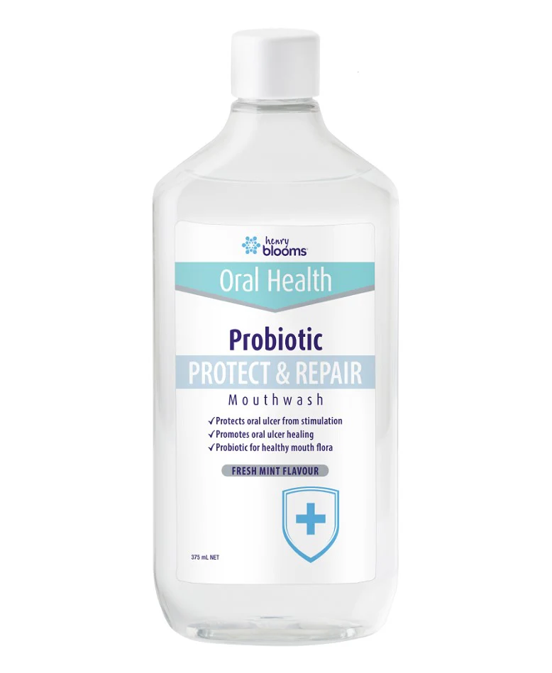 Henry Blooms Probiotics Mouthwash Protect & Repair 375ml