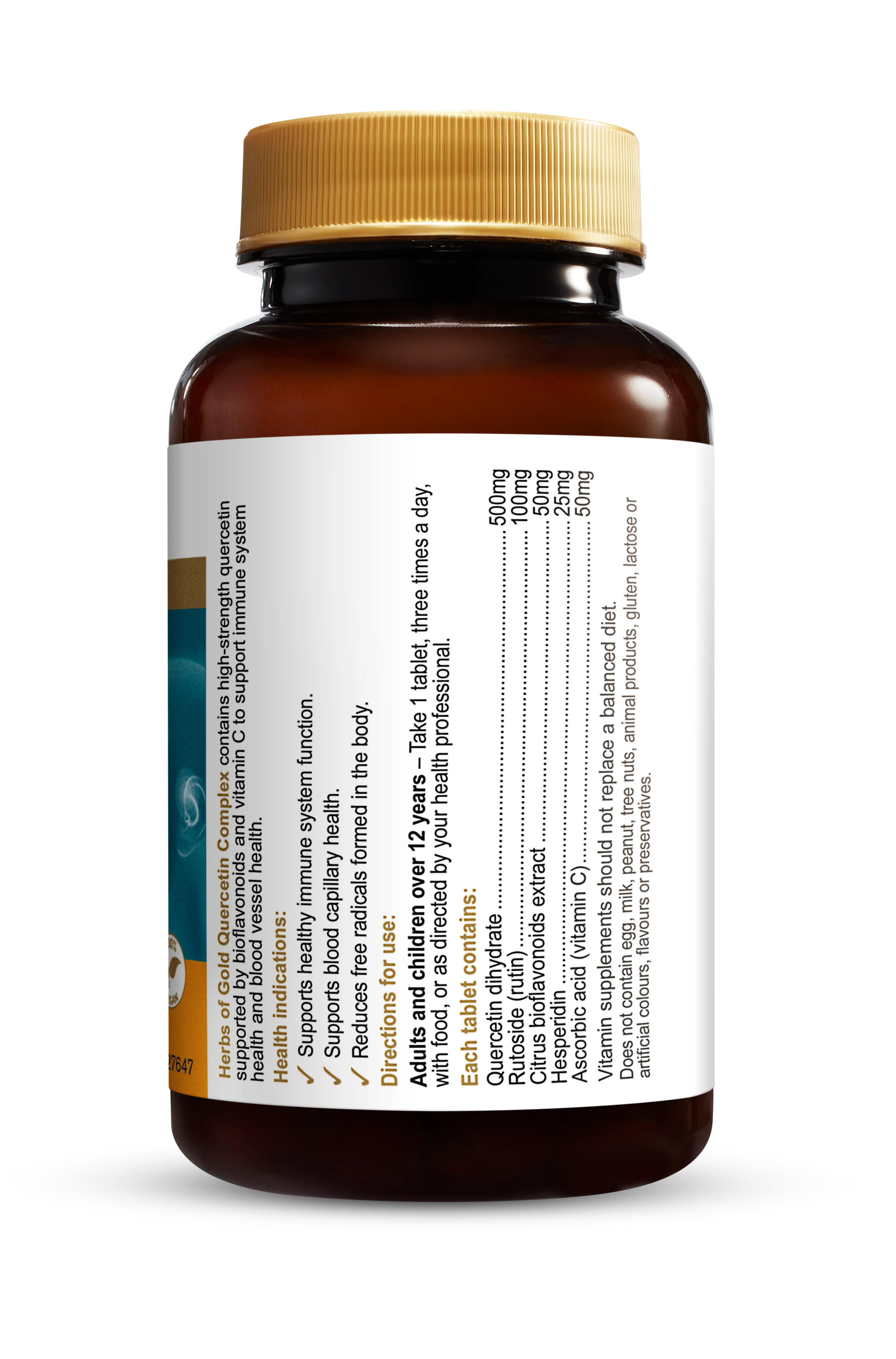Herbs of Gold Quercetin Complex 60 tablets - Image 2