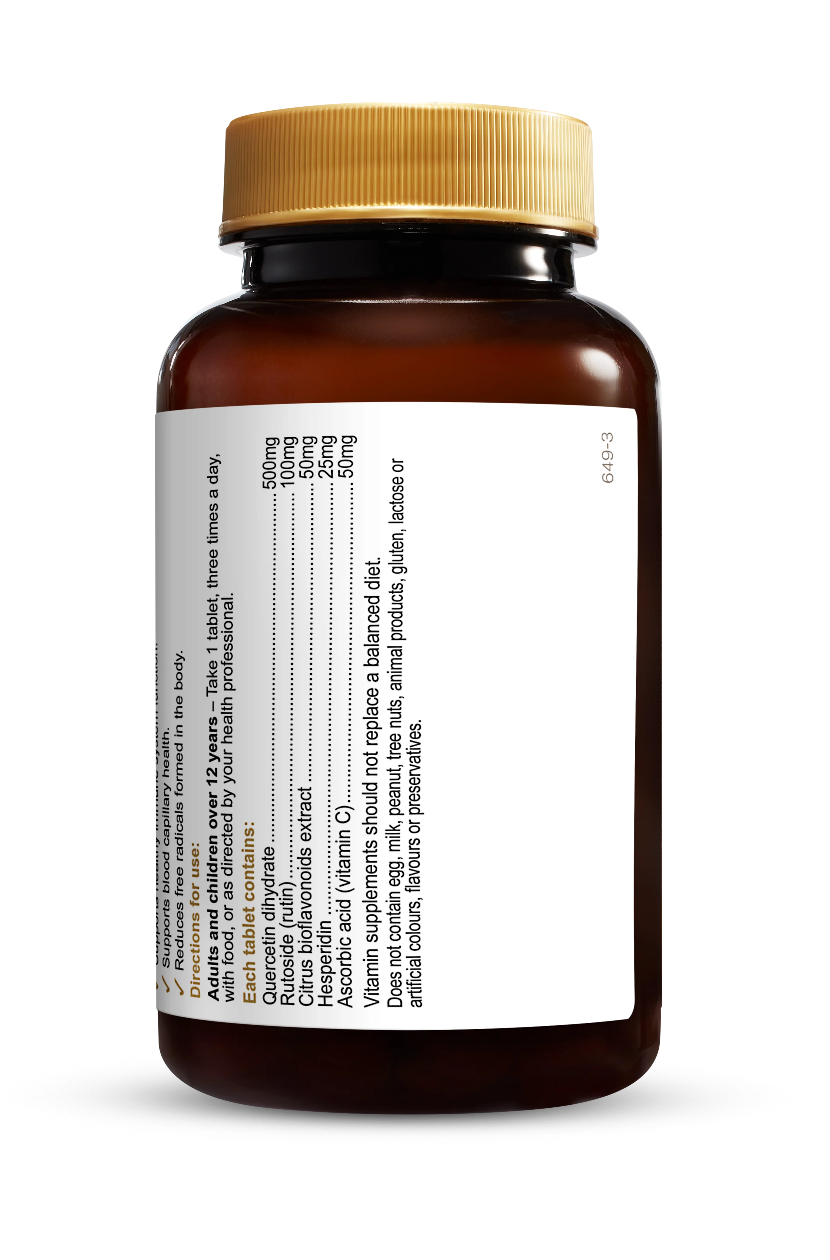 Herbs of Gold Quercetin Complex 60 tablets - Image 4