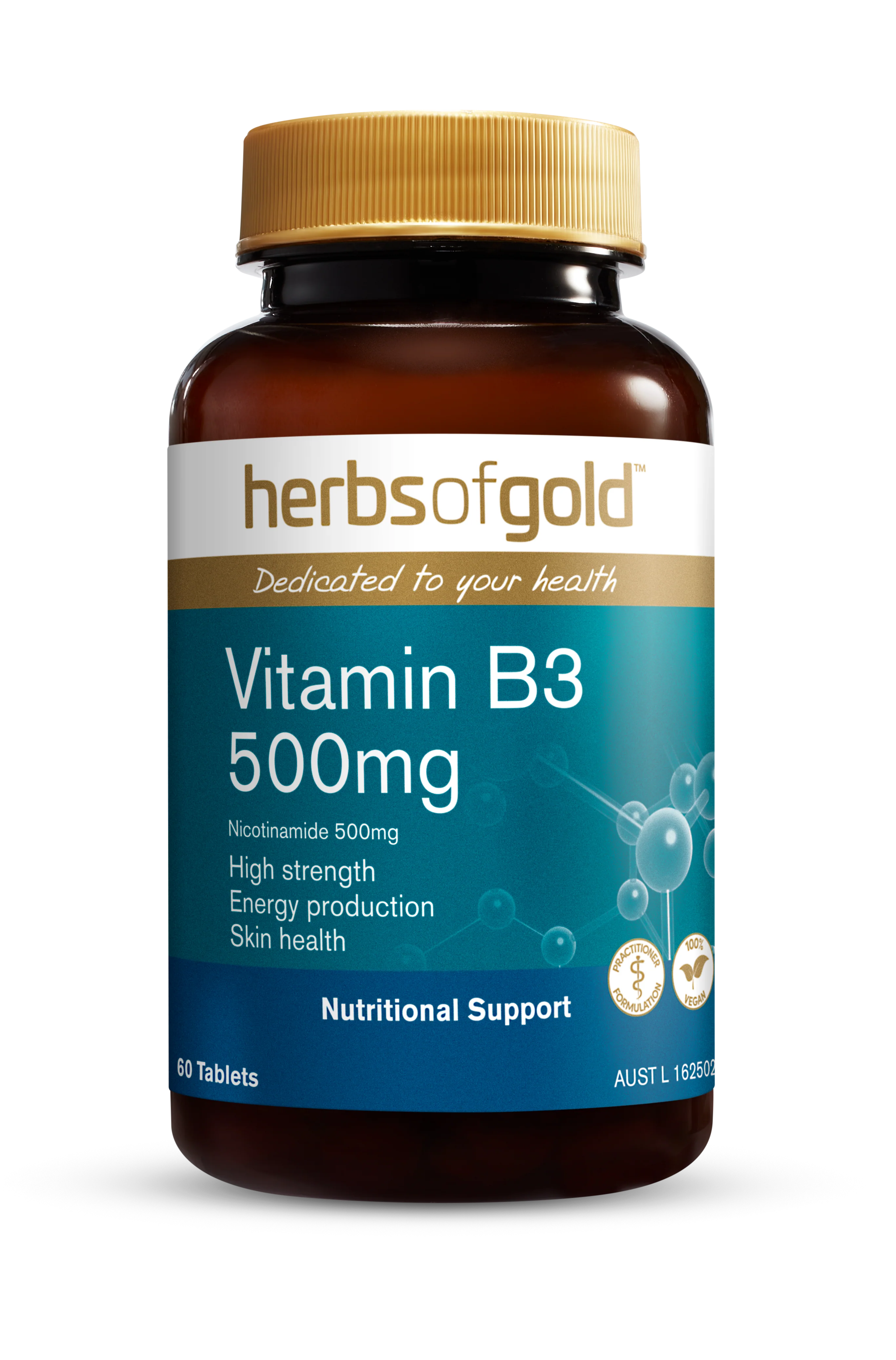 Herbs of Gold Vitamin B3 500mg 60 tablets