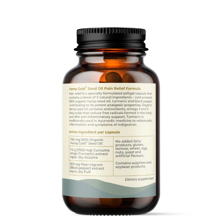HFA Pain Relief Capsules with Hemp Gold® Seed Oil 60 Caps - Image 2