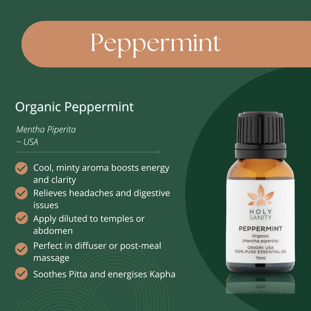 Holy Sanity Organic Essential Oil Peppermint 15ml - Image 2